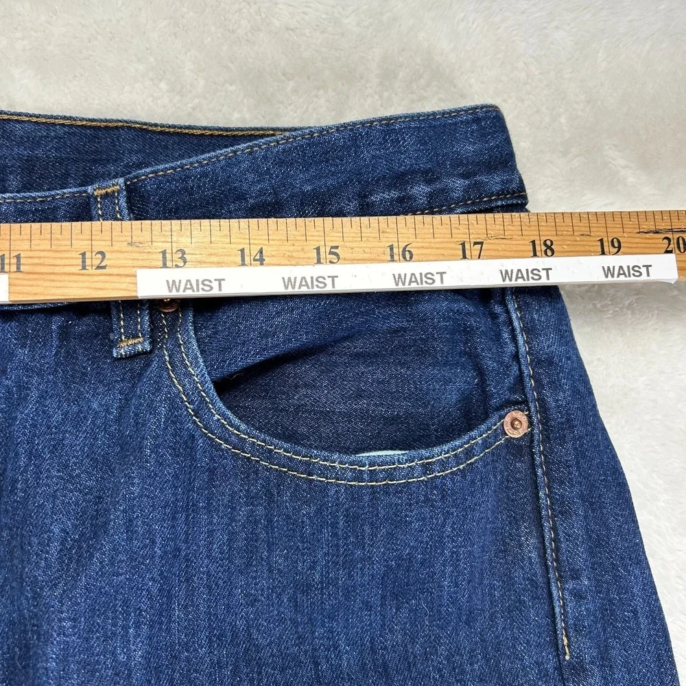 Levis 501 Jeans Mens 36x32 Dark Wash Button Fly Denim Pockets